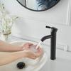 1 шт. Смеситель для ванной черный Смеситель для раковины сделай сам Современный стиль Высокий смеситель для раковины Кран из нержавеющей стали