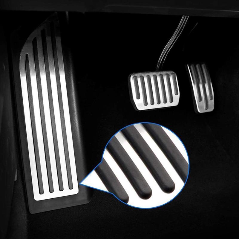 LHD Auto Interior Stainless Steel Rest Footrest Foot Pedals for Tesla Model Y/3 for Interior Protection Accessories