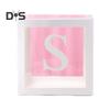 Balloon Box Reusable Clear Paper Box with Letter Stackable DIY Assembly 25 X 25cm Cube Box for Graduation Wedding Birthday Party Decor