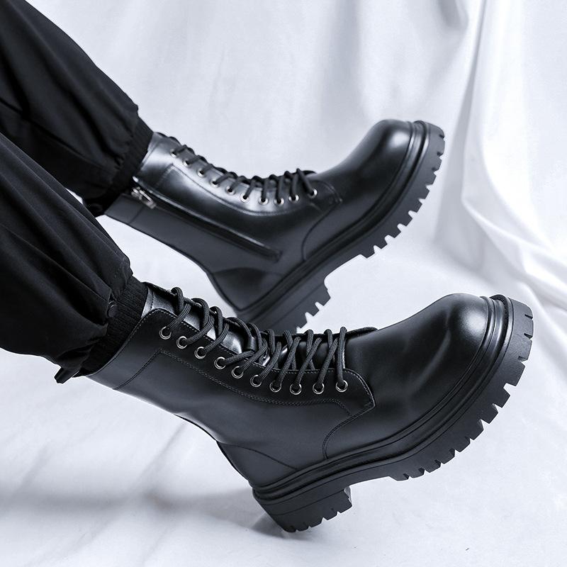 Ботинки Martin мужские в британском стиле с высоким голенищем на толстой подошве, увеличивающие высоту, рабочие ботинки, локомотивные ботинки 2840-R