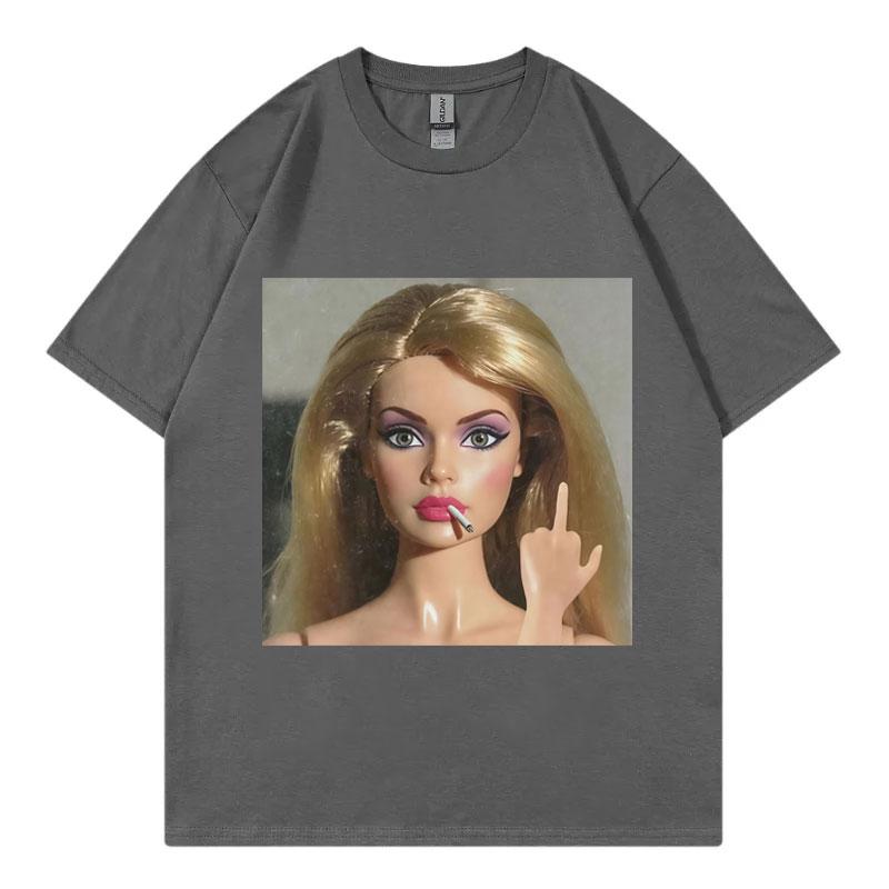 Disgusting Doll Face Funny Meme Graphic T Shirts Unisex Women High Street Fashion Trend Tshirt Summer Casual Losoe Cotton Tshirts