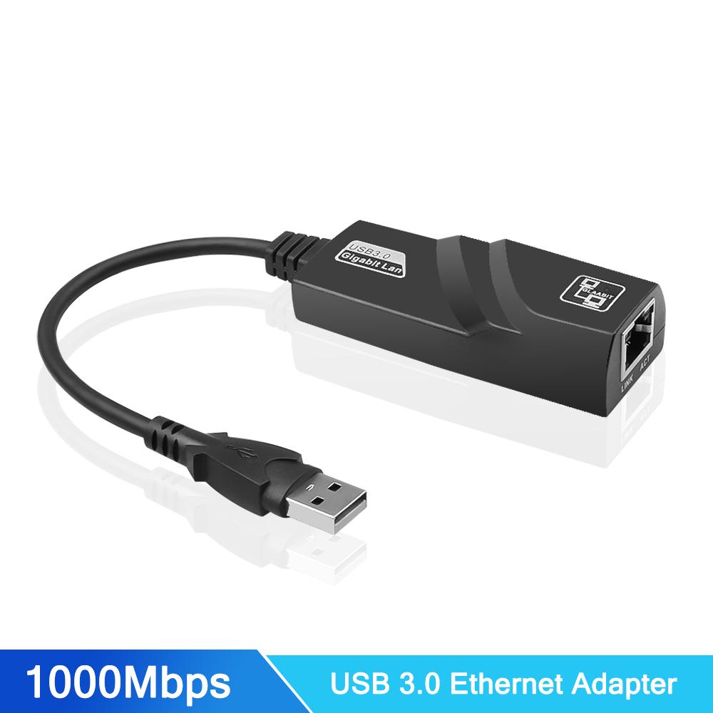 10/100/1000 Мбит/с USB 3.0 Проводная сетевая карта USB-RJ45 Type C-RJ45 LAN Ethernet-адаптер для ПК Macbook Windows Ноутбук