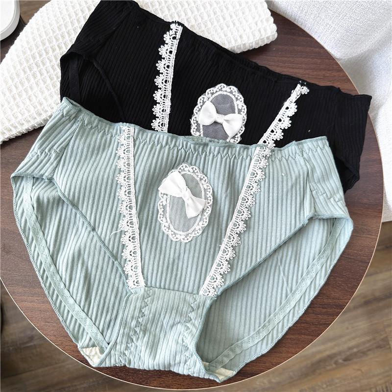 Женское нижнее белье в придворном стиле, кружевные трусы принцессы с краями на талии, милые женские трусики на ягодицах