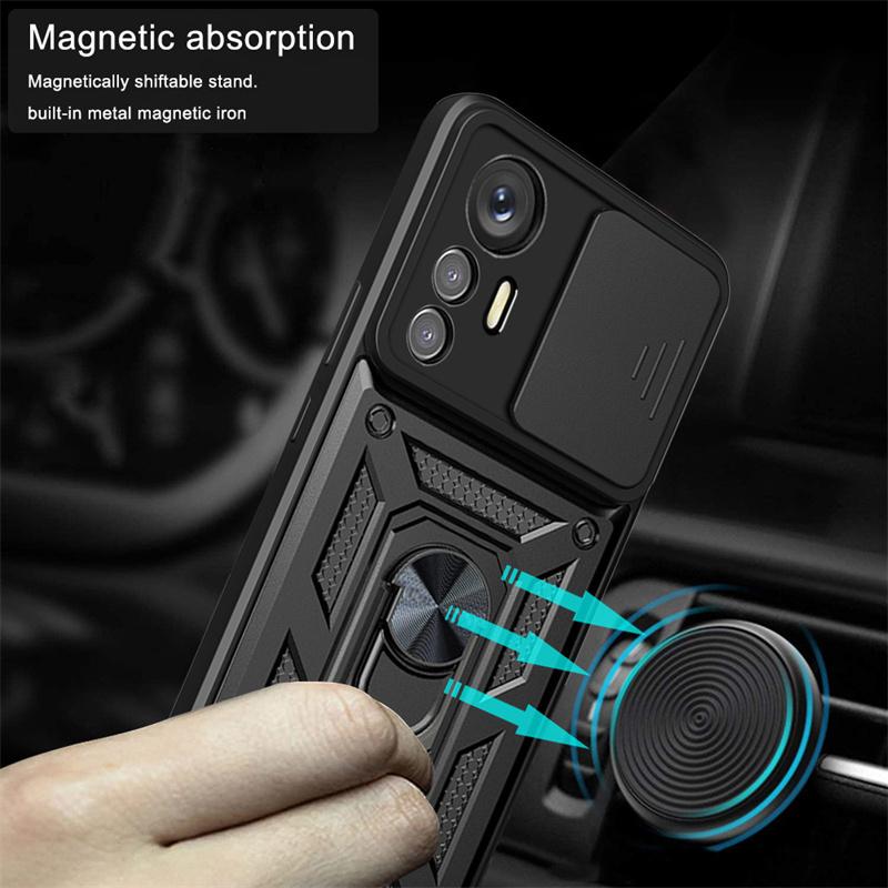 Защитный чехол для объектива камеры Slide для Xiaomi Mi 12 Pro 12X 12Pro Mi12 Lite Xiaomi12 Pro Mi12X Магнитный автомобильный держатель с кольцом-броней