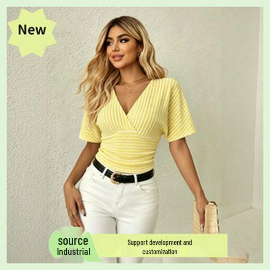 2026 European Spring/Summer Women's Solid Color Pleated Elegant Top Vest