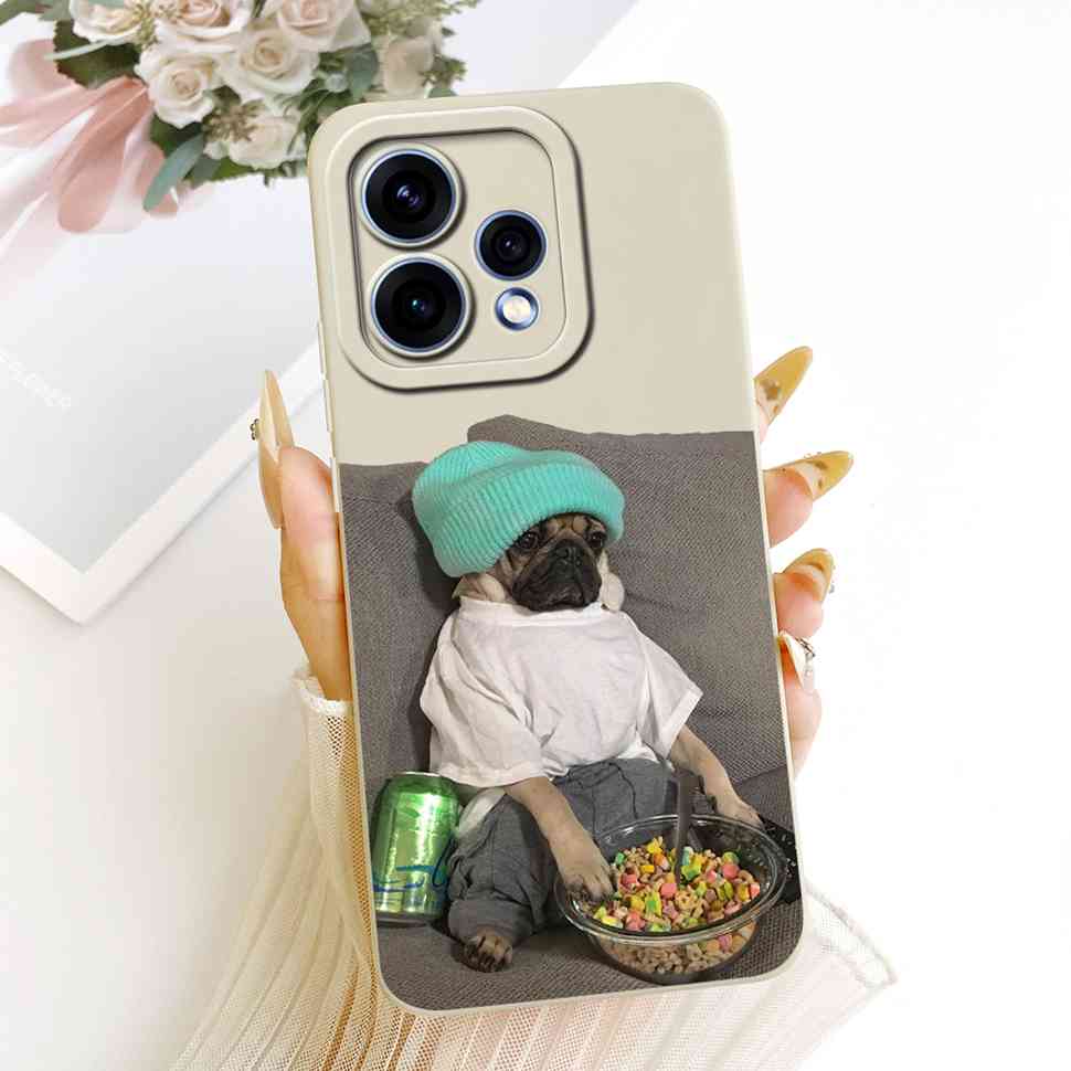 Чехол для Oppo Reno15 5G CPH2825 Силиконовая задняя крышка для Oppo Reno 15C Reno15c 5G Милый мультяшный чехол для телефона с пандой Ударопрочный