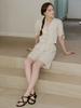 BIBYSEOB Linen Bermuda Pants Beige [T42]