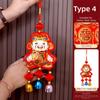 Flocking Lucky Bag Pendant Bell Tassels Spring Festival Pendants  Door Window Wall Decor