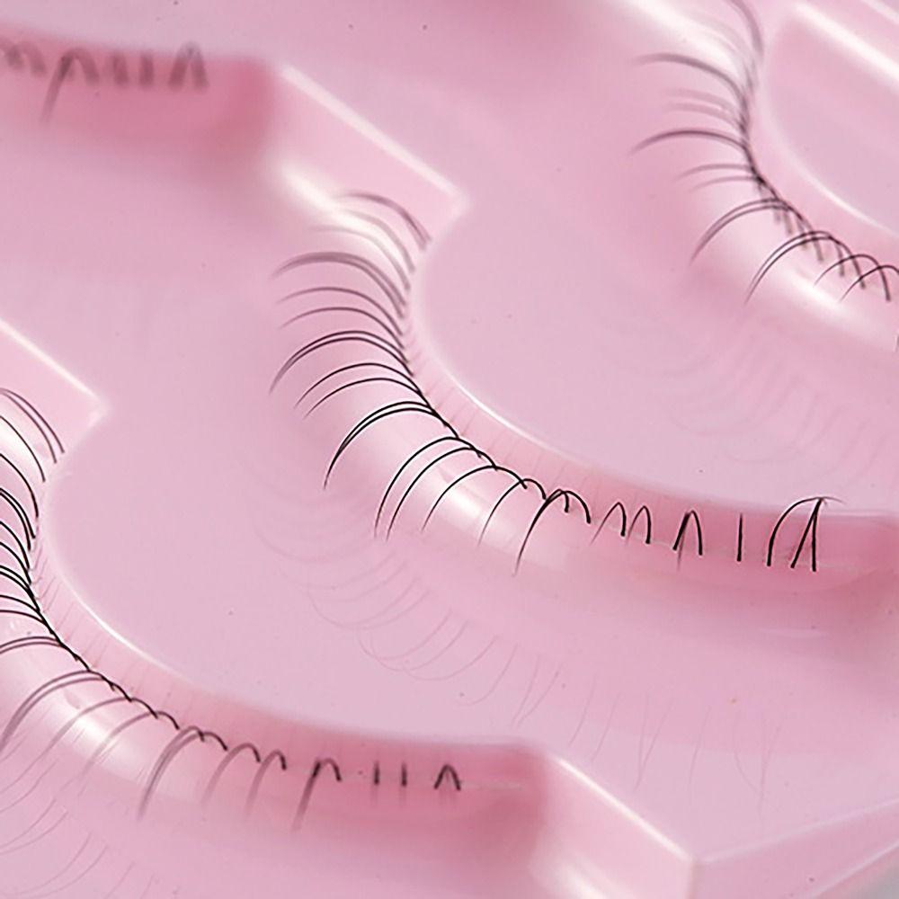 5pairs Transparent Stems Lower Eyelashes Small Devil Eye Makup Tool Soft Eyelash Extension Women