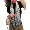 Elegant Temperament Mulberry Silk Silk Scarf Women'S Autumn Style Foreign Style Versatile Flower Double-Layer Double-Sided Silk Scarf Streamer