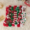 Women's 2022 Coral Fleece Over-the-Knee Christmas Socks - Thick, Velvet, Half-Length Winter Warmers