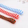 Christmas Knitted Ribbon 9.8Ft DIY Yarn Knit Ribbon Doll Scarf Dual Color Stripe Ribbon Fabric Ribbon for Gift Wrapping Christmas Tree Decor