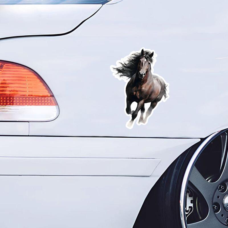 Наклейки на бампер автомобиля с изображением бегущей лошади для автомобиля, грузовика, фургона, модные наклейки, виниловые наклейки