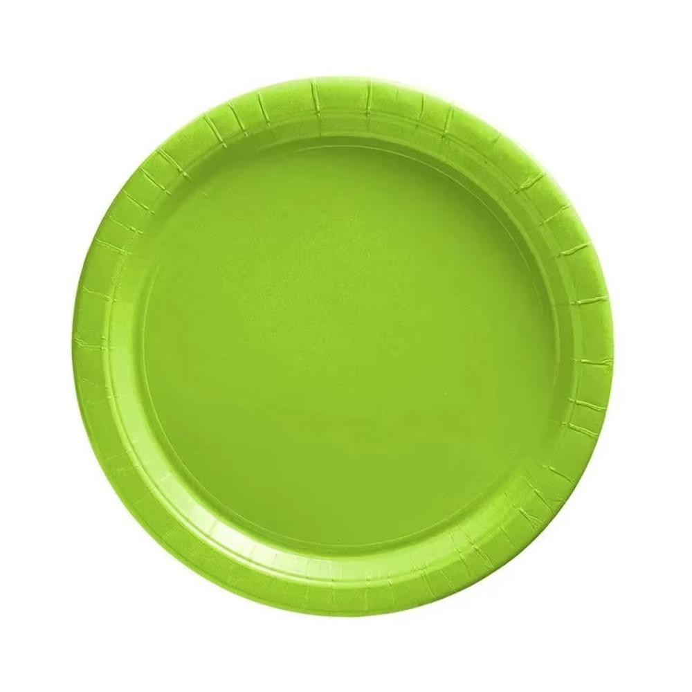 Green Solid Color Party Supplies Tableware Set Plate Cup Tablecloth Easter Birthday Baby Shower Decoration Kids Birthday Decor