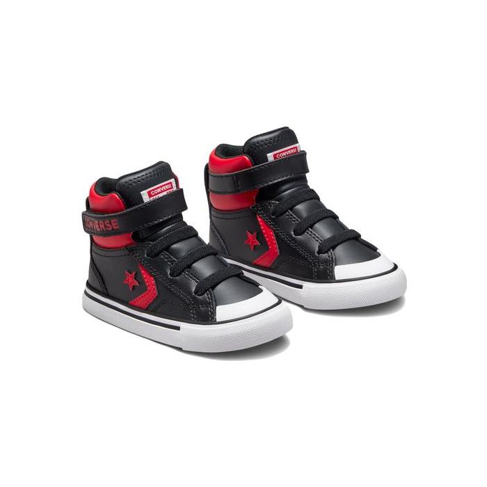 Converse Pro Blaze Strap Varsity Высокие кеды для скейтборда Черно-красные Детские