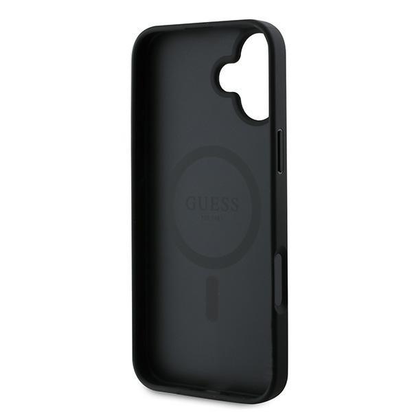 Guess Guhmp16Mpghsmmk Iphone 16 Plus 6.7 Czarny/Black Hardcase Grained Ring Magsafe