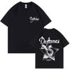 Музыкальная группа Deftones Частная Музыкальная Графическая Футболка Змеиный Принт Футболки Мужские Женские Повседневный Хлопок Винтажные Футболки Оверсайз Футболка