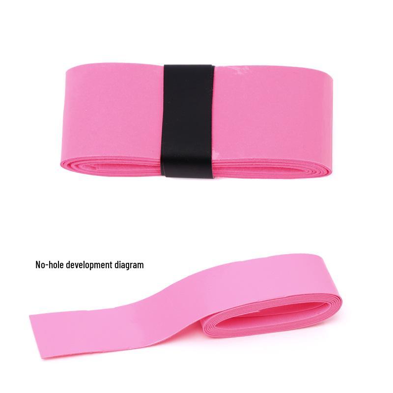 Elastic Perforated PU Leather Overgrip for Badminton, Tennis & Table Tennis Rackets, Fishing Rods with Ribbed Sweatband