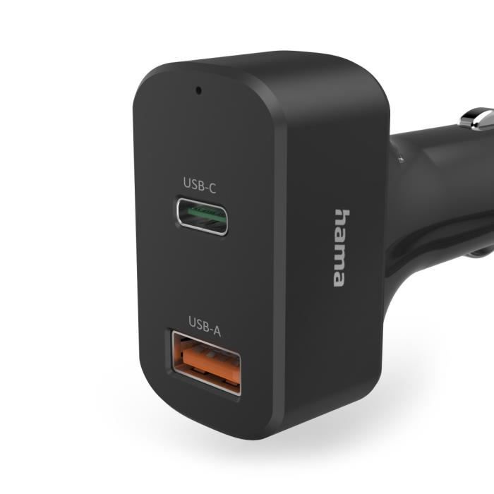 Bloc secteur usb-c - hama - 65w - power delivery - compatible macbook - noir