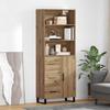 Highboard with Drawers 2 pcs Artisan Oak Wood Based Material