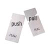 Щеточная серебристая титановая табличка на дверь Push-Pull