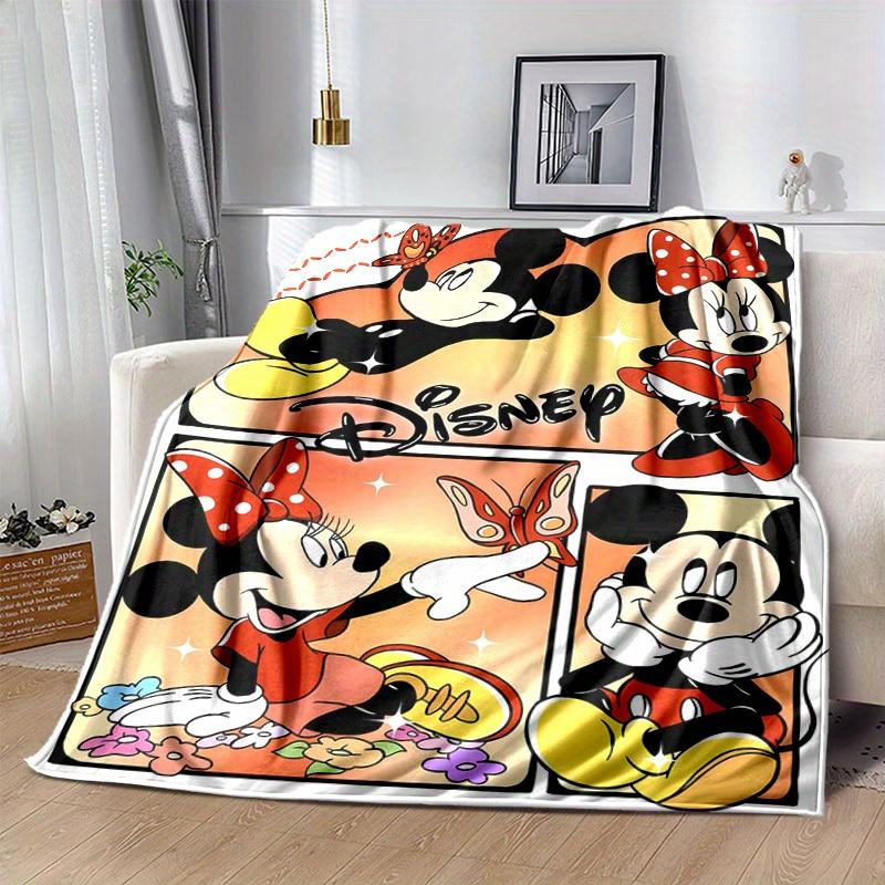 1 шт., Декор для дома Disney: Уютное фланелевое одеяло Микки и Минни Маус. Идеальный подарок для спальни, гостиной, путешествий, кемпинга, автомобиля