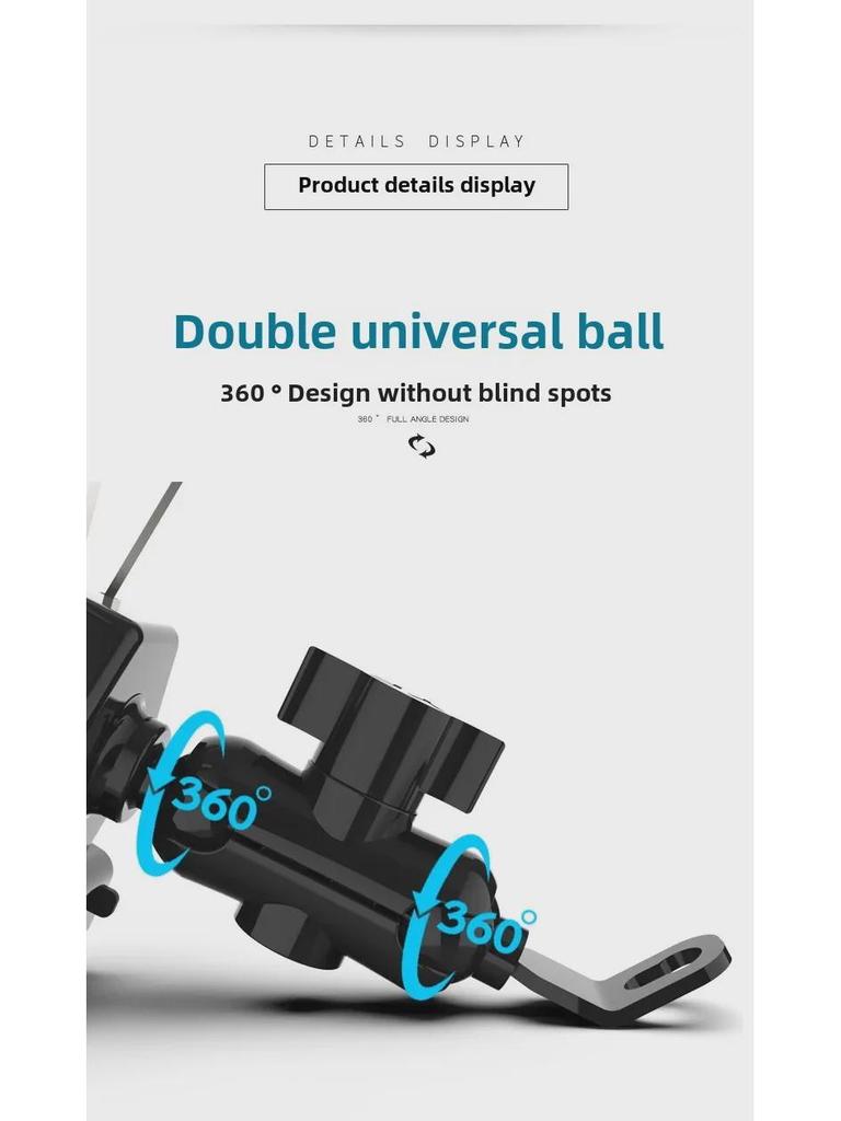 Держатель для телефона на мотоцикл и скутер X-Type с USB-зарядным устройством и водонепроницаемым выключателем