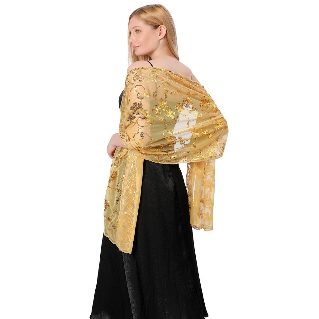 New Sequin Shawl Elegant Shawl Shopping, Travel Scarf