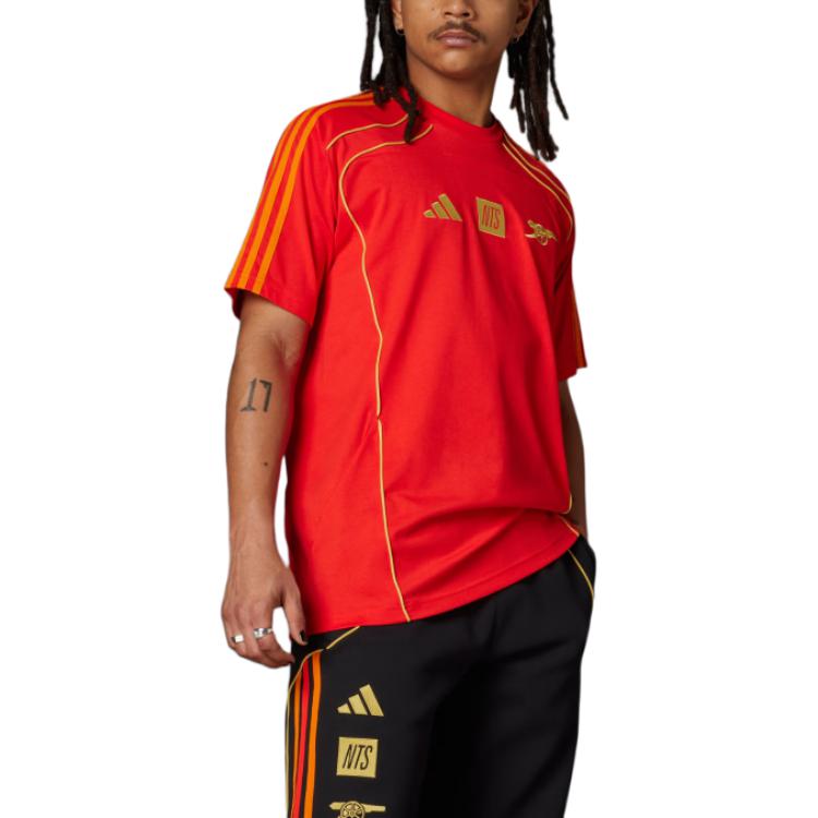 Adidas X NTS Collaboration Arsenal UBP Вышитая эмблема команды Свитшот с круглым вырезом Спортивная футболка Мужские топы JW7048