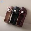 Flat Single Shoes Women's Spring and Summer New Versatile Light Mouth Bow Gentle Casual Shoes Black