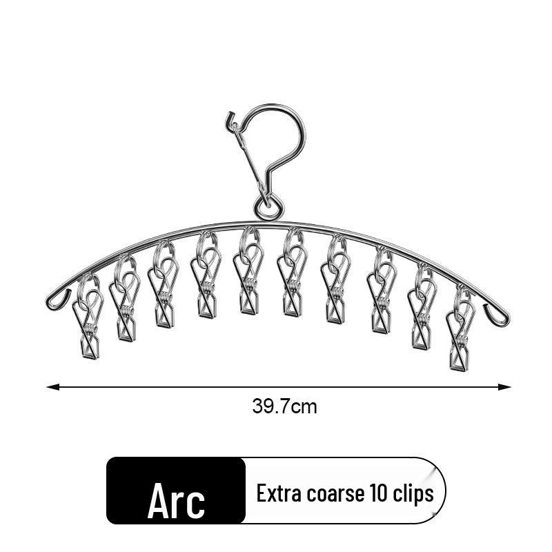 Ветрозащитная сушилка для носков и одежды из нержавеющей стали с прищепками