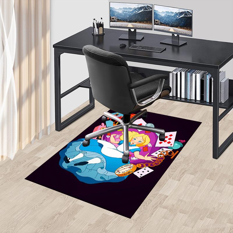 Alice Wonderland Carpet For Playroom Bedroom Living Room Sofa Home Decorkids Game Area Rug Nonslip Floor Mat