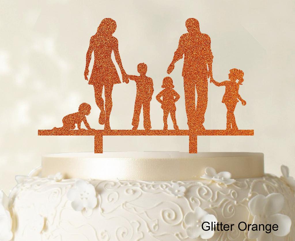 Персонализированный семейный торт Топпер на заказ силуэт свадебный торт Топпер украшения торта доступен вариант 6 "-7" дюймов
