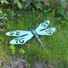 3pcs Metal Dragonfly Wall Decor Outdoor Indoor Art Sculpture Hanging Decoration Wrought Iron Wall Hanging Ornament Garden Decor
