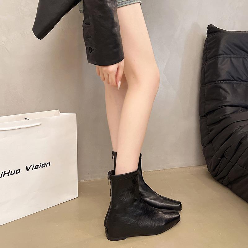 Мода 2025 Новые Женские Высококачественные Горячо Продаваемые и Универсальные Ботильоны Модные Заостренный Носок Женские Элегантные Короткие Ботинки