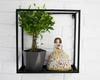 Wall Hanging Shelf Metal Black 35