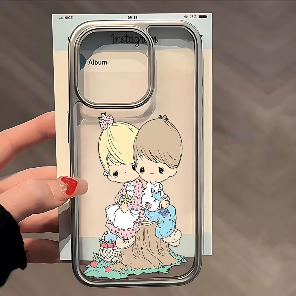 Милый чехол для телефона P-Precious M-Moments для IPhone 17 16e 16 15 14 13 12 11 Air Pro Max X XR XSMAX 8 7 Plus Роскошный прозрачный задний чехол