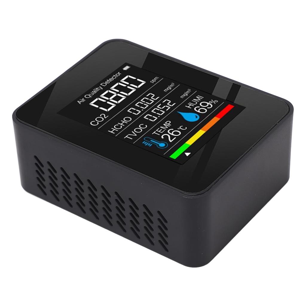 5 в 1 монитор качества воздуха с цветным ЖК-экраном CO2 TVOC HCHO Температура Влажность Многофункциональный воздух