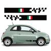 2 шт. Боковые наклейки на двери автомобиля для Fiat 500 Водонепроницаемая виниловая пленка Декоративные PVC наклейки Автостайлинг Внешние аксессуары для автомобиля