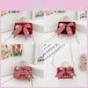 Stylish Knot Butterfly Girls Handbag Pearl Shoulder Bag For Children With Cute Design