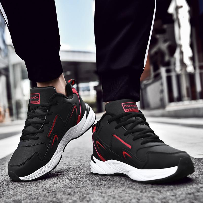 Высококачественная зимняя теплая спортивная повседневная обувь мужская обувь большого размера кроссовки для бега на открытом воздухе плюшевые походные туфли