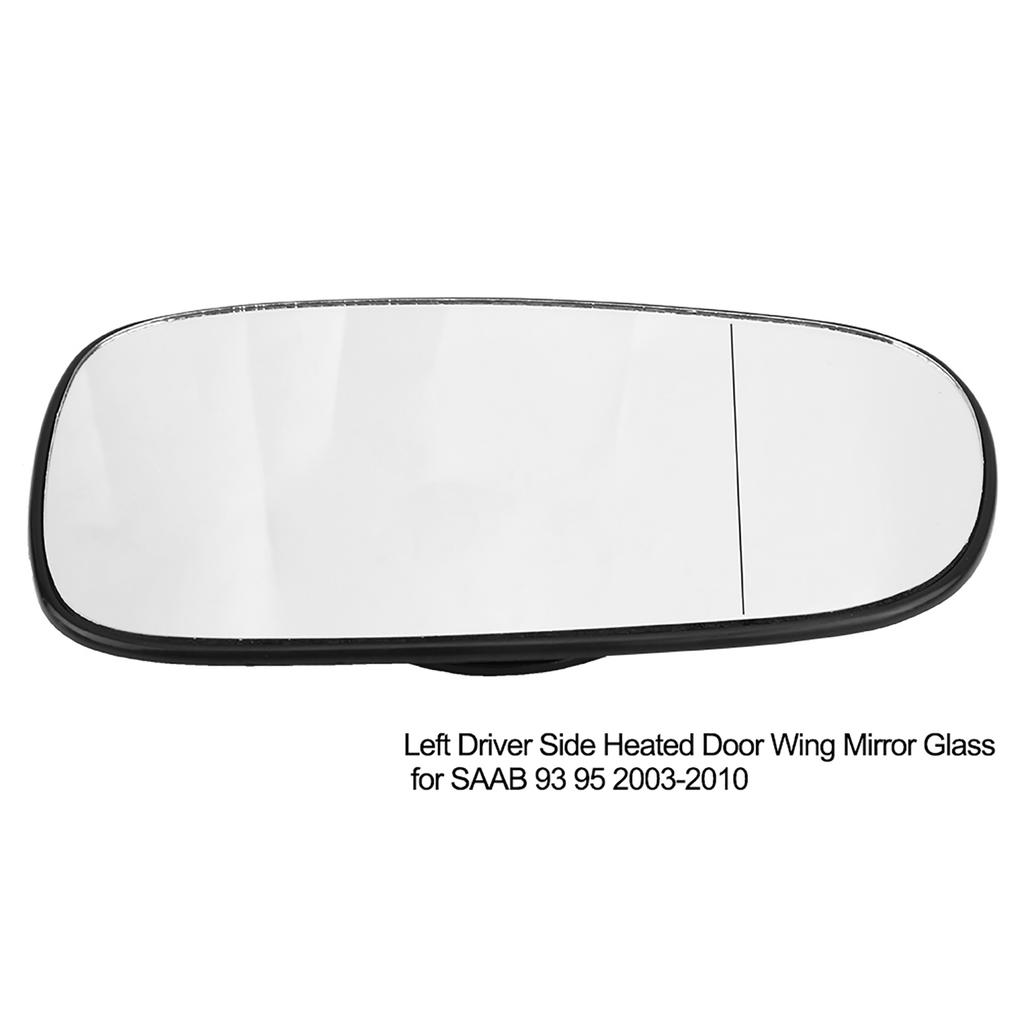 Стекло зеркала заднего вида левой двери широкоугольное для SAAB 93 95 2003‑2010