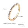 Classic Luxury Mini Rhinestone Thin Ring for Women Wedding Engagement Party Jewelry Gifts KTJ