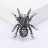 Винтажный стиль, брошь для пальто, блестящие стразы, декор в форме паука, шаль, булавка для шарфа, мужской костюм, пальто, простой значок, модные аксессуары