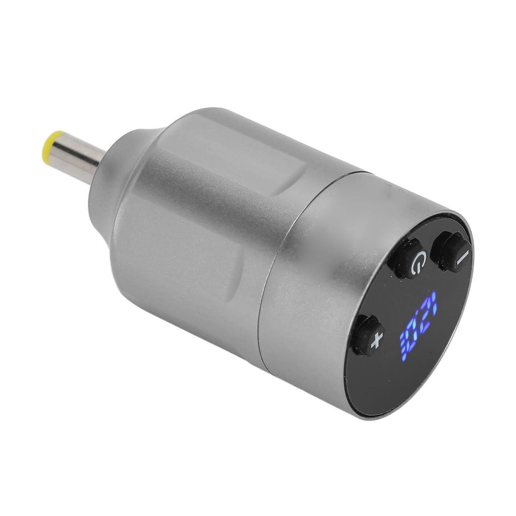 Беспроводной блок питания для тату DC-интерфейс Емкость 1300 мАч Светодиодный экран Батарея для тату-машинки Серебристый