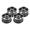 4pcs Set Tire Tyre Aluminium Alloy Hubs Wheel Rims for 1:10 Drift Racing RC Car (Black)
