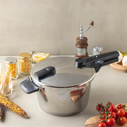 Скороварка Fissler Vitaquick, 4.5 л, подходит для газовых/индукционных плит, на 3-4 персоны, два режима давления, сделано в Германии, нержавеющая сталь, номер продукта