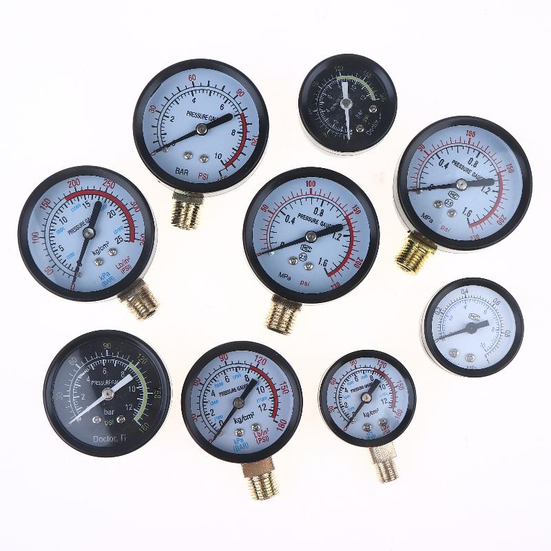 New Sale 1Pcs 0-25Bar 0-10Bar 0-12Bar Hydraulic Fluid Measuring Instrument Air Compressor Pressure Gauge DIY Accessories