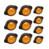Набор из 10 шт. Круглые янтарные светодиодные задние боковые габаритные огни-указатели для RV, кемпера, автодома, грузовика, прицепа 24В Боковой габаритный огонь