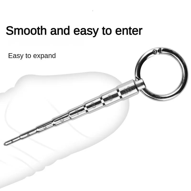 Horse Eye Stick Pagoda Stainless Steel Dilator Penis Plug Urethral Bead Urine Plugging Rod Metal Horse Eye Expander Sex Toys
